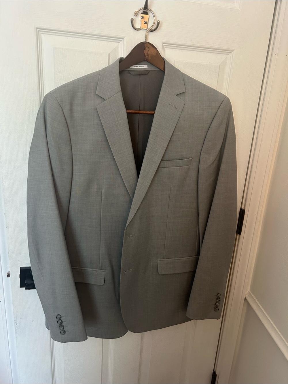 Bar III Light Gray Men's Two-Button Suit Jacket